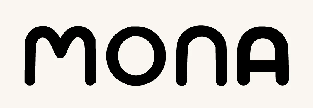 MONA Wortmarke: der Schriftzug mona in einer weichen, runden Groteske